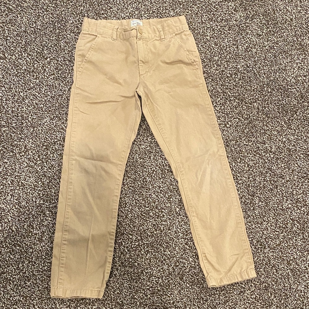 Children’s Place Boy's Khaki Chinos Tan Size 8 with adjustable waistband